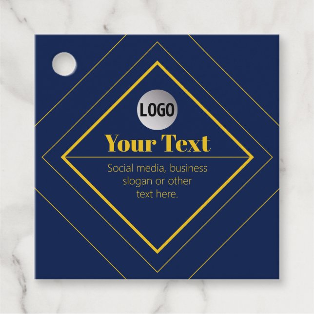 Ihr Logo und anpassbares Design Template Geschenkanhänger (Vorderseite)