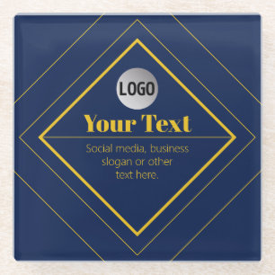 Ihr Logo und anpassbares Design Template Glasuntersetzer