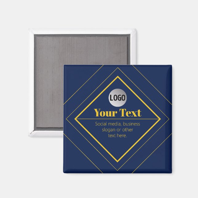 Ihr Logo und anpassbares Design Template Magnet (Vorderseite/Rückseite)