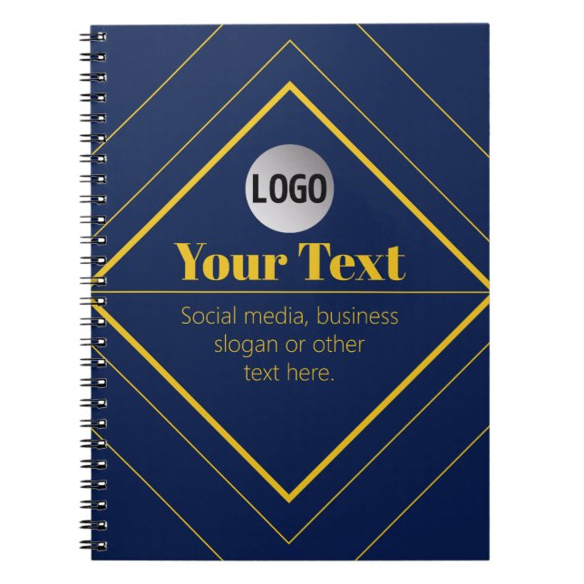 Ihr Logo und anpassbares Design Template Notizblock (Vorderseite)