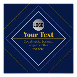 Ihr Logo und anpassbares Design Template Poster