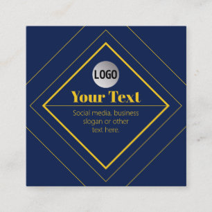 Ihr Logo und anpassbares Design Template Quadratische Visitenkarte