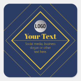 Ihr Logo und anpassbares Design Template Quadratischer Aufkleber
