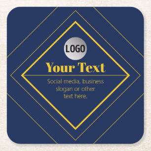 Ihr Logo und anpassbares Design Template Rechteckiger Pappuntersetzer