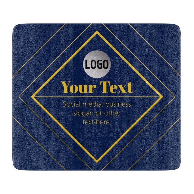 Ihr Logo und anpassbares Design Template Schneidebrett (Vorderseite)