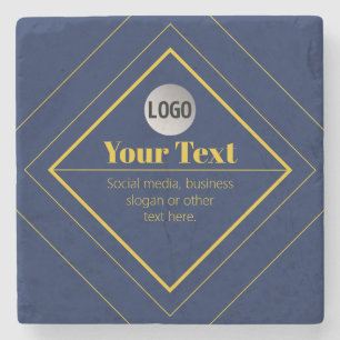 Ihr Logo und anpassbares Design Template Steinuntersetzer
