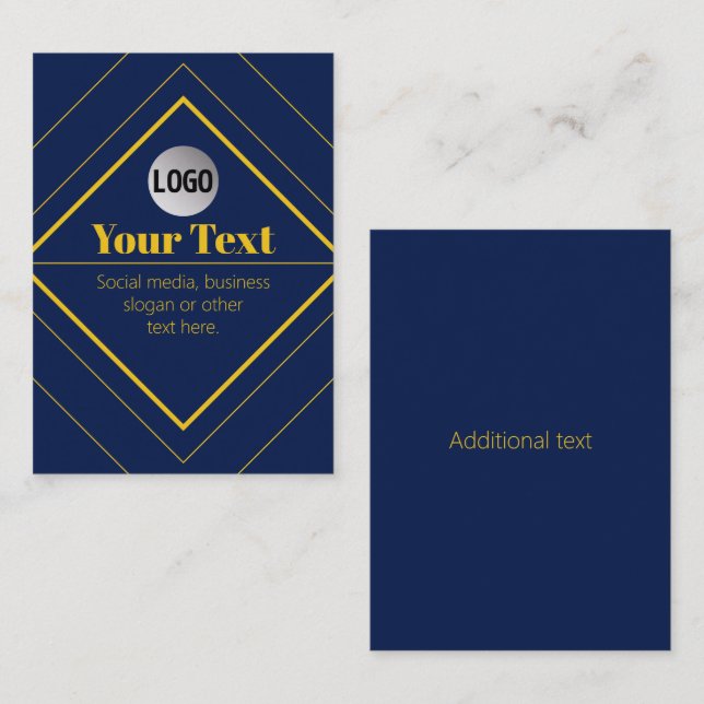 Ihr Logo und anpassbares Design Template Visitenkarte (Vorne/Hinten)