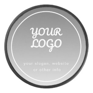 Ihr Logo und bearbeiteter Text Dark Gray Ombre Eishockey Puck
