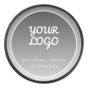 Ihr Logo und bearbeiteter Text Dunkelgrau Gradie Eishockey Puck