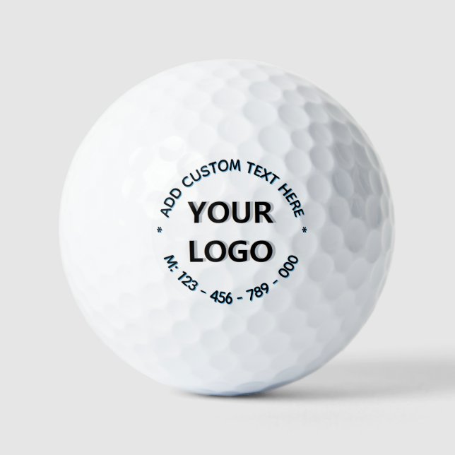 Ihr Logo und benutzerdefinierter Text geprägte Gol Golfball (Vorderseite)