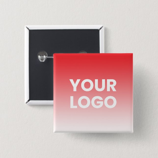 Ihr Logo und die bearbeitbare Hintergrundfarbe Button (Vorne & Hinten)
