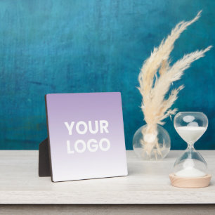 Ihr Logo und die bearbeitbare Hintergrundfarbe Fotoplatte