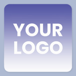 Ihr Logo und die bearbeitbare Hintergrundfarbe Quadratischer Aufkleber
