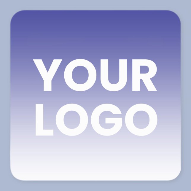 Ihr Logo und die bearbeitbare Hintergrundfarbe Quadratischer Aufkleber (Von Creator hochgeladen)