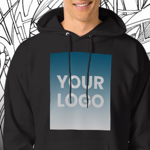 Ihr Logo und editierbarer Hintergrundfarbverlauf Hoodie
