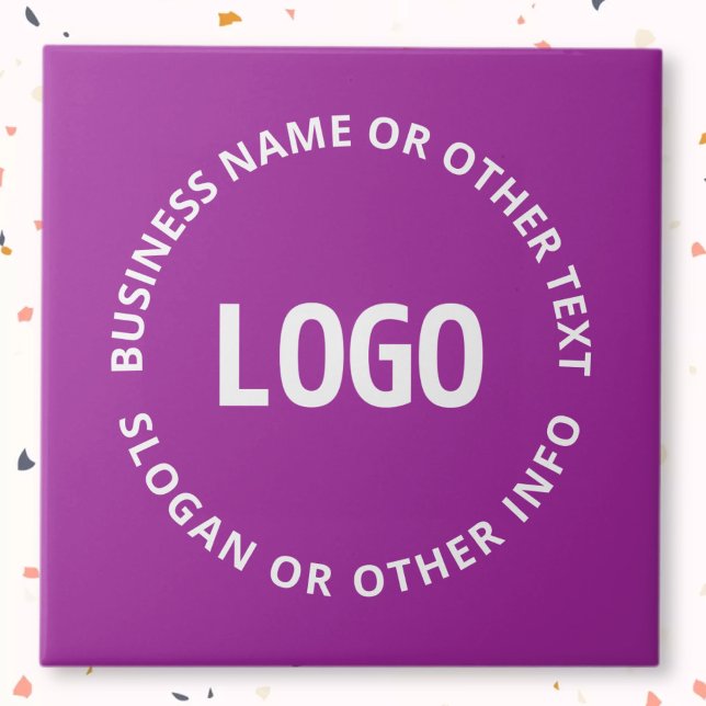 Ihr Logo und Ihr anpassbarer Text | Lila Violett Fliese (Von Creator hochgeladen)