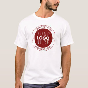 Ihr Logo und Ihr anpassbarer Text Tiefe Rot/DIY- T-Shirt