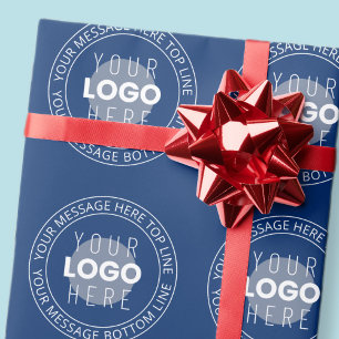 Ihr Logo und Ihr benutzerdefinierbarer Circle Text Geschenkpapier