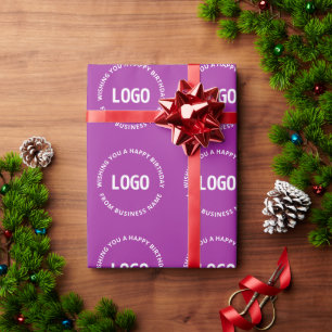 Ihr Logo und Ihr benutzerdefinierter Text Herzli Geschenkpapier