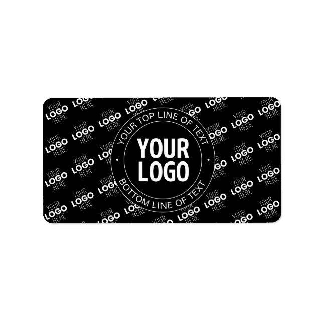 Ihr Logo und Ihr benutzerdefinierter Text mit Logo Adressaufkleber (Vorne)