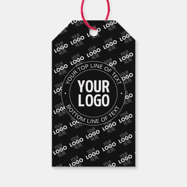 Ihr Logo und Ihr benutzerdefinierter Text mit Logo Geschenkanhänger (Vorderseite)