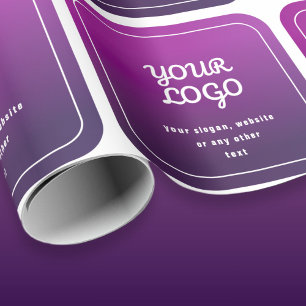 Ihr Logo und Ihr stylisches Licht bis dunkel Lila  Geschenkpapier