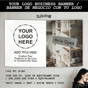 Ihr Logo und Image Minimalistisch Modernes Busines Banner