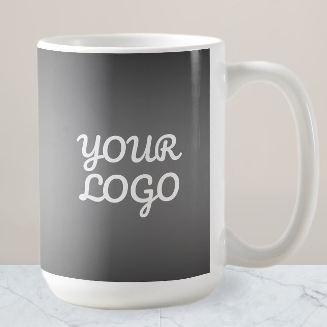 Ihr Logo und moderne dunkle Grau-Farbe Ombre Kaffeetasse (Von Creator hochgeladen)
