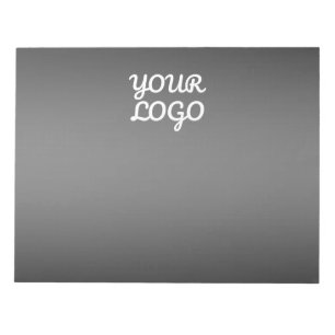 Ihr Logo und moderne dunkle Grau-Farbe Ombre Notizblock