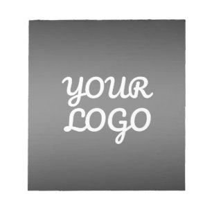 Ihr Logo und moderne dunkle Grau-Farbe Ombre Notizblock