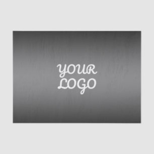 Ihr Logo und moderne dunkle Grau-Farbe Ombre Seidenpapier