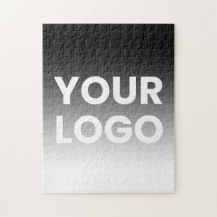 Ihr Logo und moderner, editierbarer Farbverlauf Puzzle