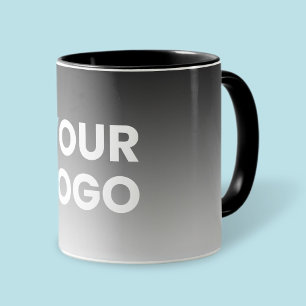 Ihr Logo und moderner, editierbarer Farbverlauf Tasse
