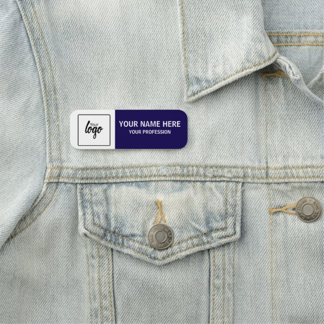 Ihr Logo und Name Personalisierte Mitarbeitende Namensschild (Beispiel)