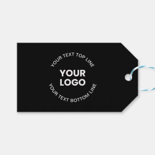 Ihr Logo und Text Schwarz Geschenkanhänger