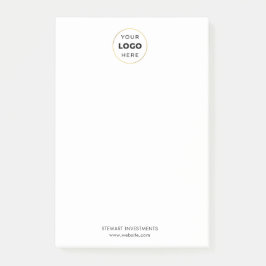 Ihr Logo-Unternehmen - Weiß Post-it Klebezettel