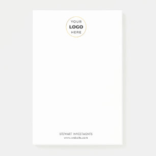 Ihr Logo-Unternehmen - Weiß Post-it Klebezettel