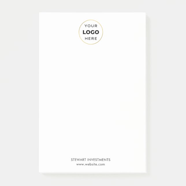 Ihr Logo-Unternehmen - Weiß Post-it Klebezettel (Vorderseite)