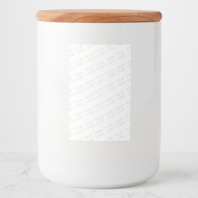 Ihr Logo wird automatisch hell und wiederholt Lebensmitteletikett (Vorderseite)