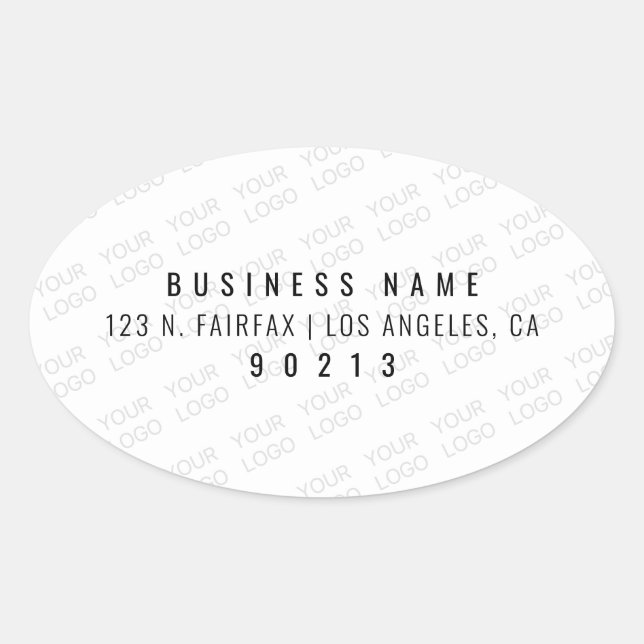 Ihr Logo wird automatisch hell und wiederholt Ovaler Aufkleber (Vorderseite)