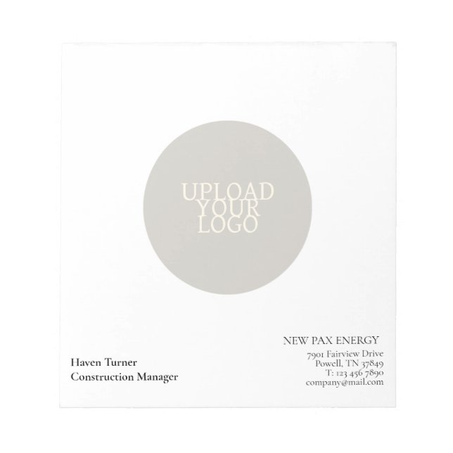 Ihr Logo wird zu einer Wassermarke Notizblock (Vorderseite)