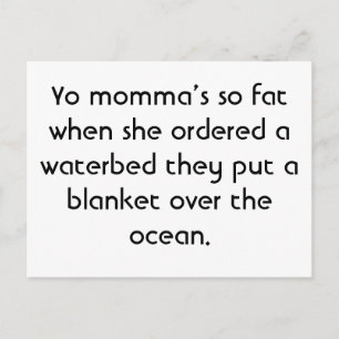 Ihr Mama ist so dick, als sie ein Wasserbett beste Postkarte