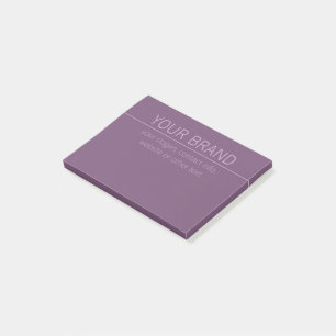 Ihr Marken- oder Firmenname Modern Lila Mauve Post-it Klebezettel