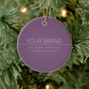 Ihr Marken- oder Firmenname Modern Violett-Mauve Keramik Ornament