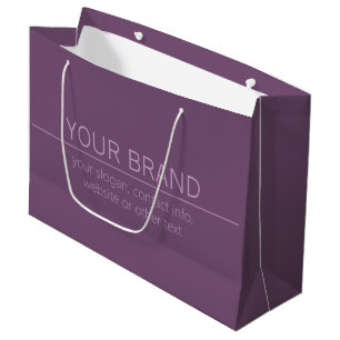 Ihr Marken- oder Firmenname Modernes Lila-Mauve Große Geschenktüte