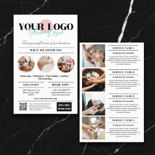 Ihr Marketing für Logodienste Schönheitssalon Flyer