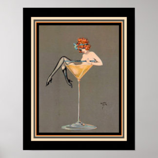 "Ihr Martini" 1920 Art Deco Print Poster