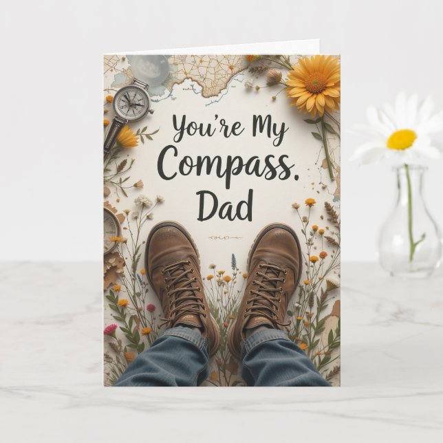 Ihr meinen Compass-Vater Wanderväter Tag Karte (Kleine Pflanze)