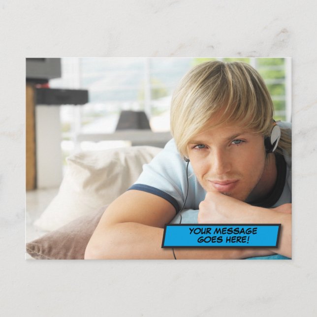 Ihr Message Foto Spaß Retro Comic Pop Kunst Postkarte (Vorderseite)