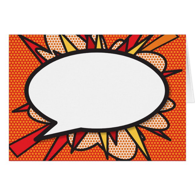 Ihr Message Speech Bubble Fun Retro Comic Book (Vorderseite (Horizontal))